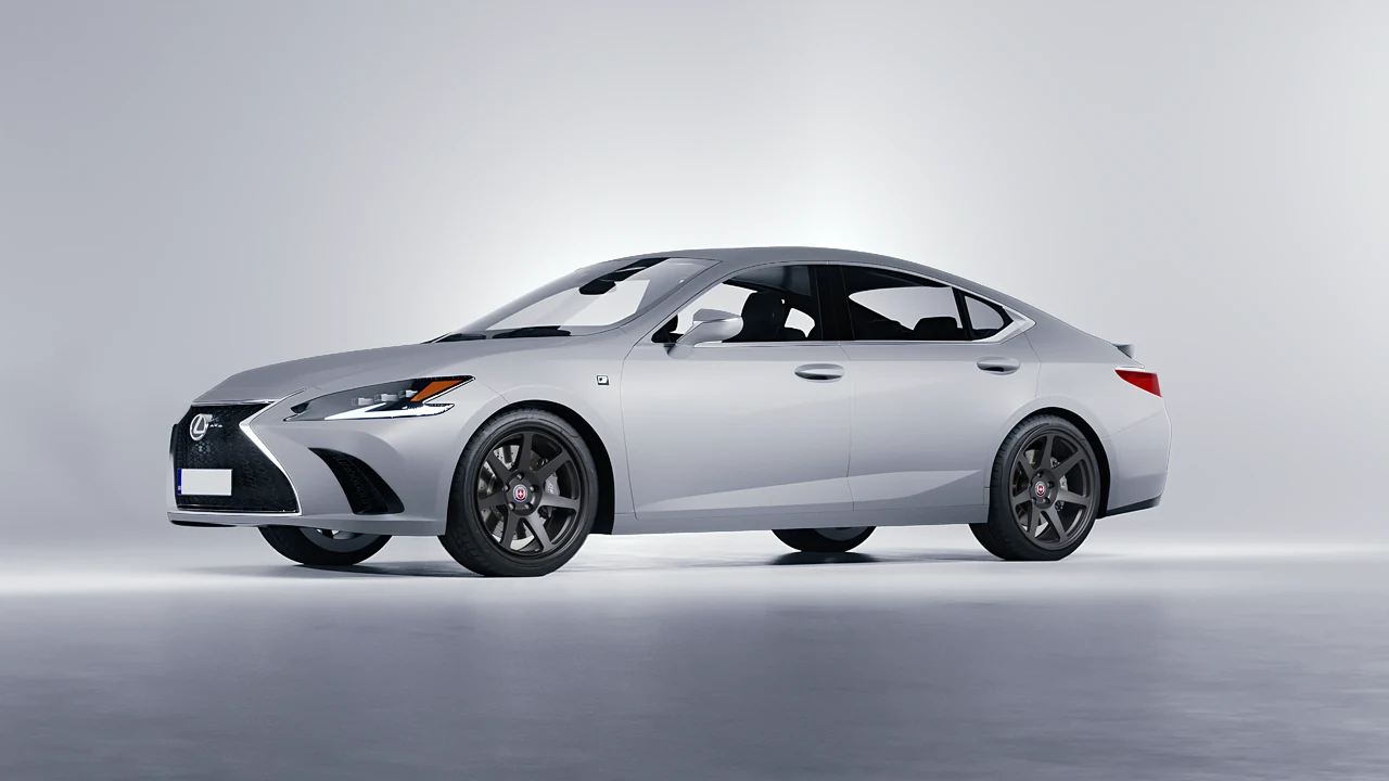 Lexus ES F Sport 2022 on HRE Performance Wheels 307-GT forged wheels, front three-quarter view