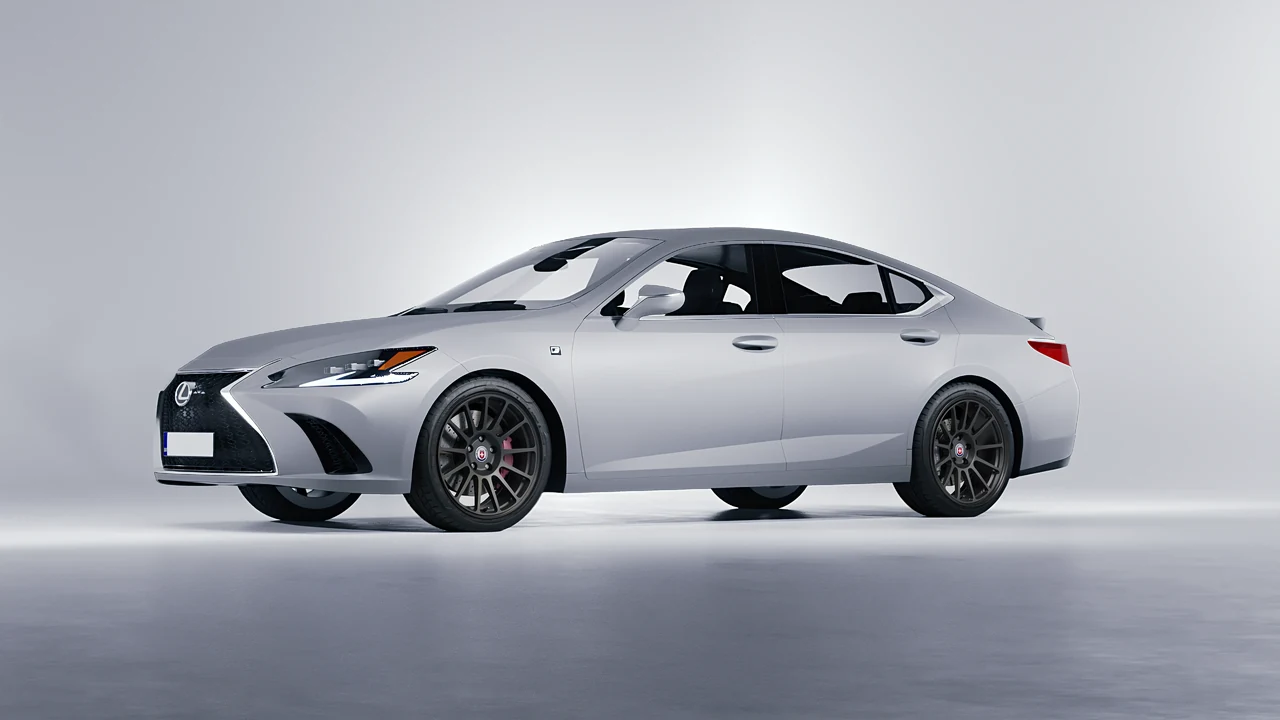 Lexus ES F Sport 2022 on HRE Performance Wheels 313-GT forged wheels, front three-quarter view
