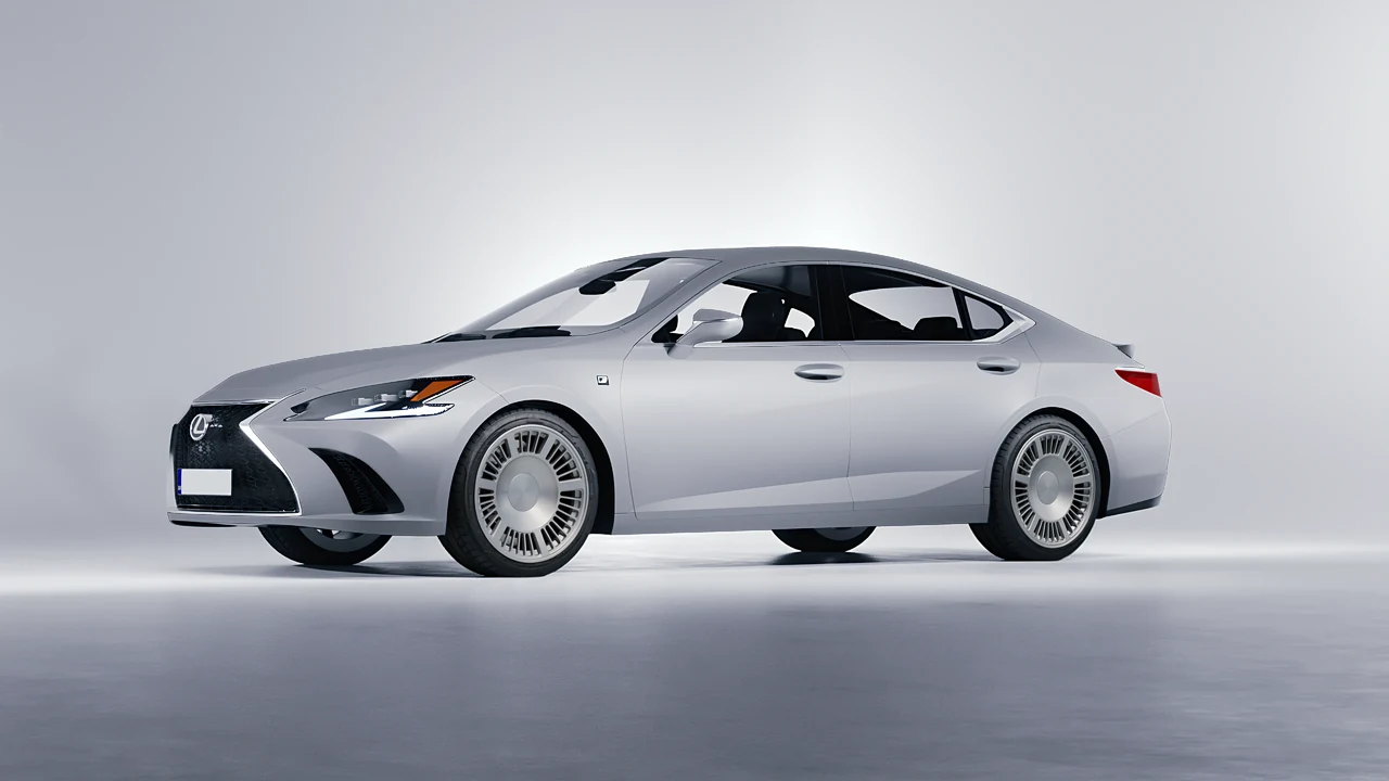 Lexus ES F Sport 2022 on RDB LA Masterpiece forged wheels, front three-quarter view