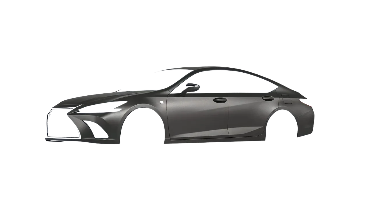 Lexus ES F Sport 2022 wrapped in Black Rock Grey (Avery Dennison SW900-823-M), front three-quarter view