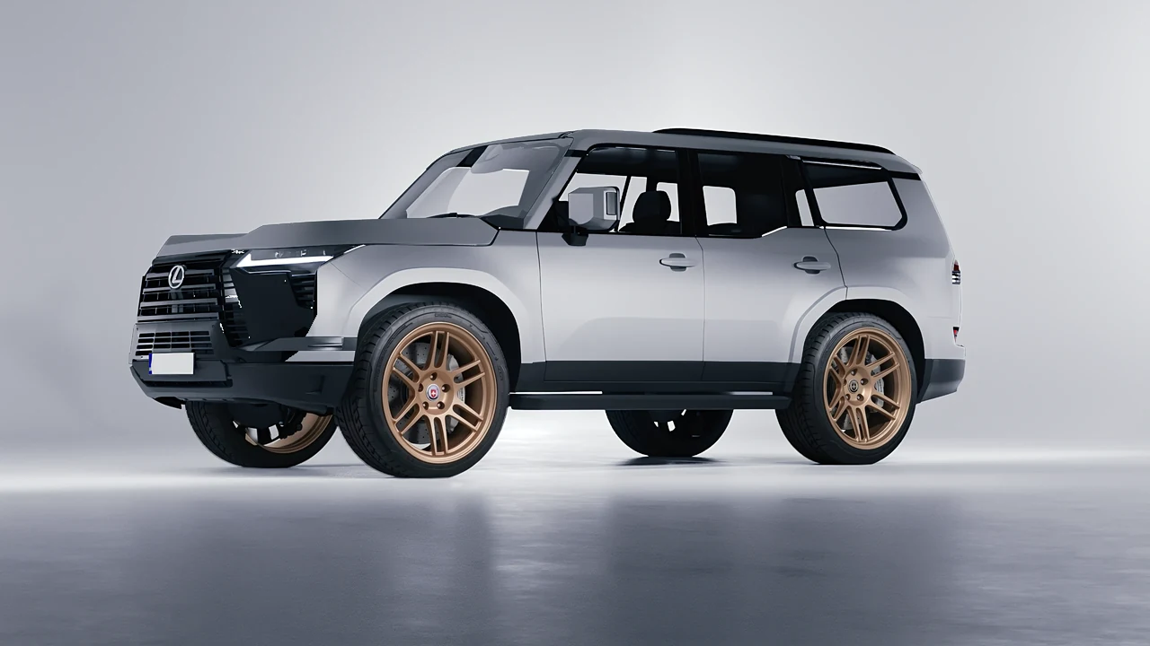 Lexus GX 2024 on HRE Performance Wheels 312-GTS forged wheels, front three-quarter view