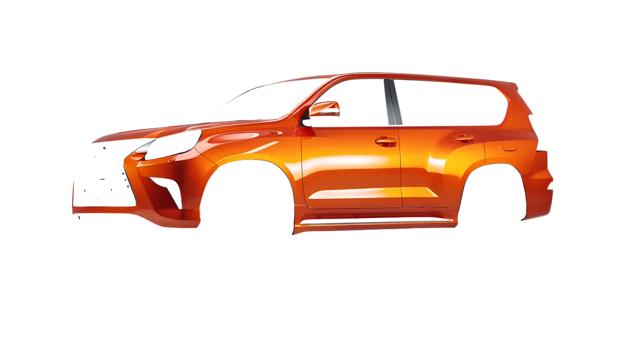 Lexus GX460 2021 wrapped in Fiery Orange (3M G364), front three-quarter view