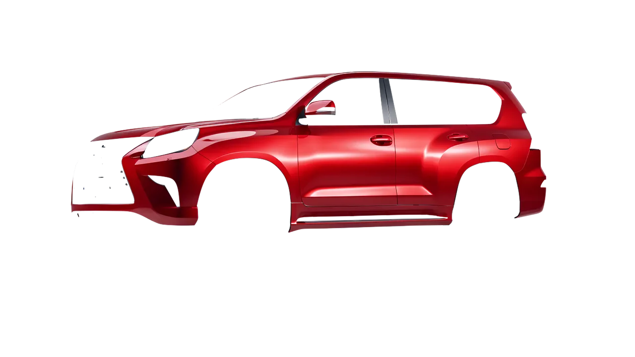 Lexus GX460 2021 wrapped in Hot Rod Red (3M G13), front three-quarter view