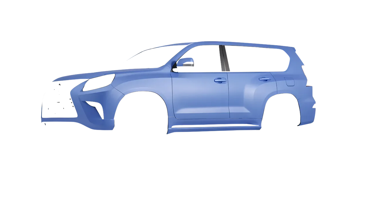 Lexus GX460 2021 wrapped in Dreamline Blue (Avery Dennison SW900-616-O), front three-quarter view