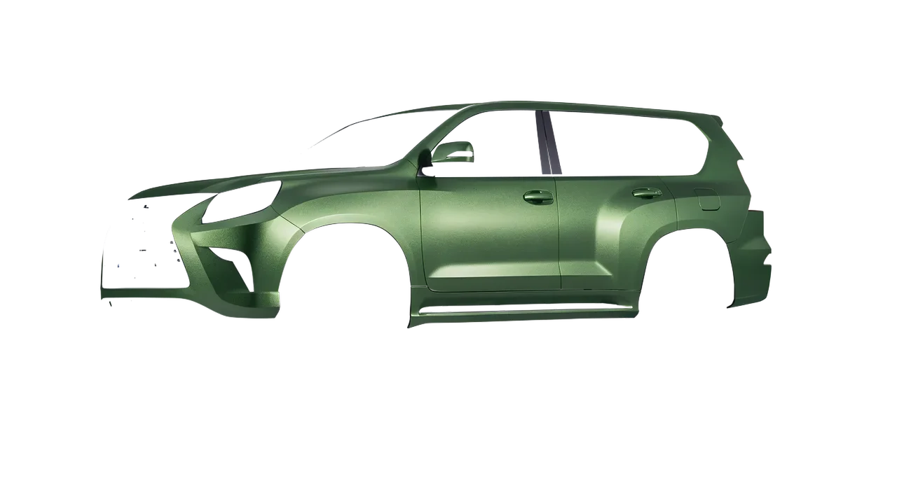 Lexus GX460 2021 wrapped in Apple Green (Avery Dennison SW900-745-M), front three-quarter view