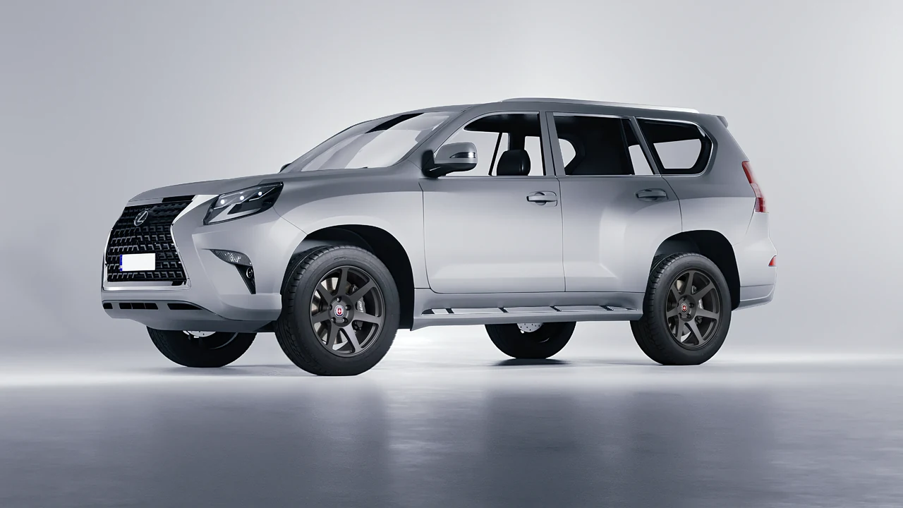 Lexus GX460 2021 on HRE Performance Wheels 307-GT forged wheels, front three-quarter view