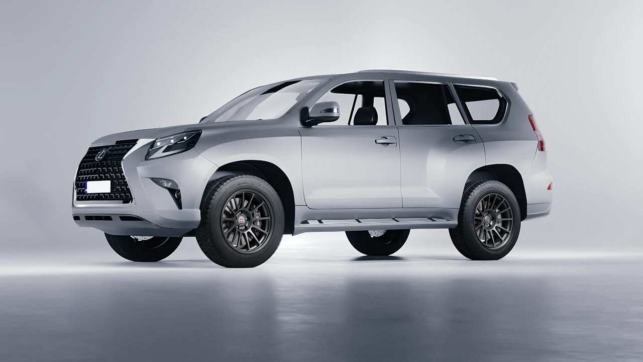 Lexus GX460 2021 on HRE Performance Wheels 313-GT forged wheels, front three-quarter view