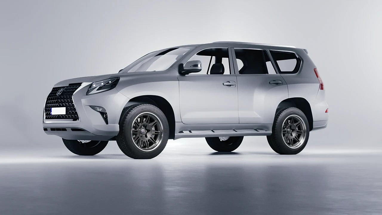 Lexus GX460 2021 on HRE Performance Wheels 528 forged wheels, front three-quarter view