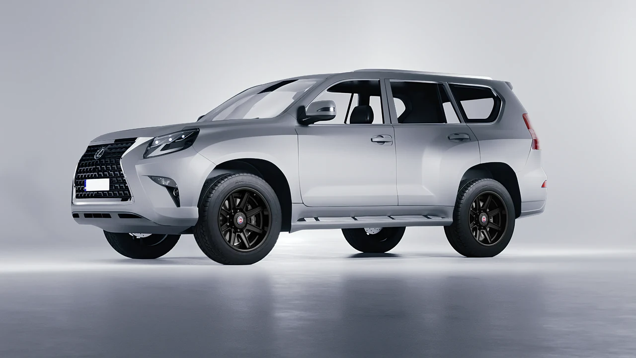 Lexus GX460 2021 on HRE Performance Wheels HD188H forged wheels, front three-quarter view