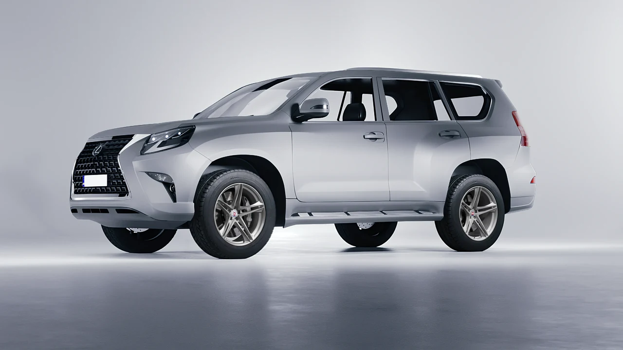 Lexus GX460 2021 on HRE Performance Wheels P207 forged wheels, front three-quarter view