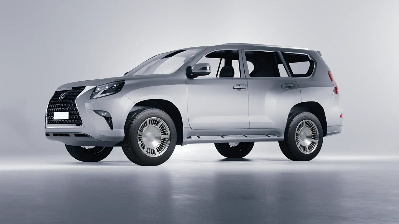 Lexus GX460 2021 on RDB LA Masterpiece forged wheels, front three-quarter view