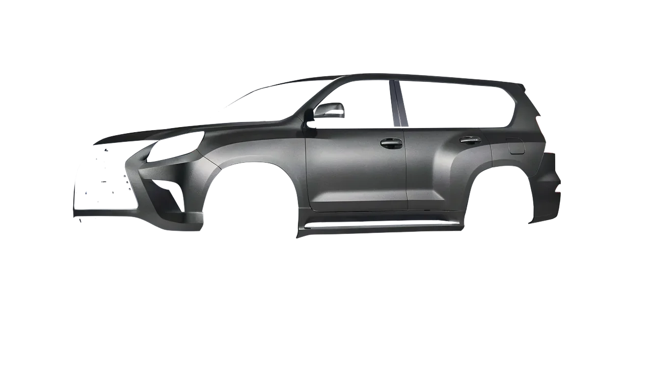 Lexus GX460 2021 wrapped in Black Rock Grey (Avery Dennison SW900-823-M), front three-quarter view
