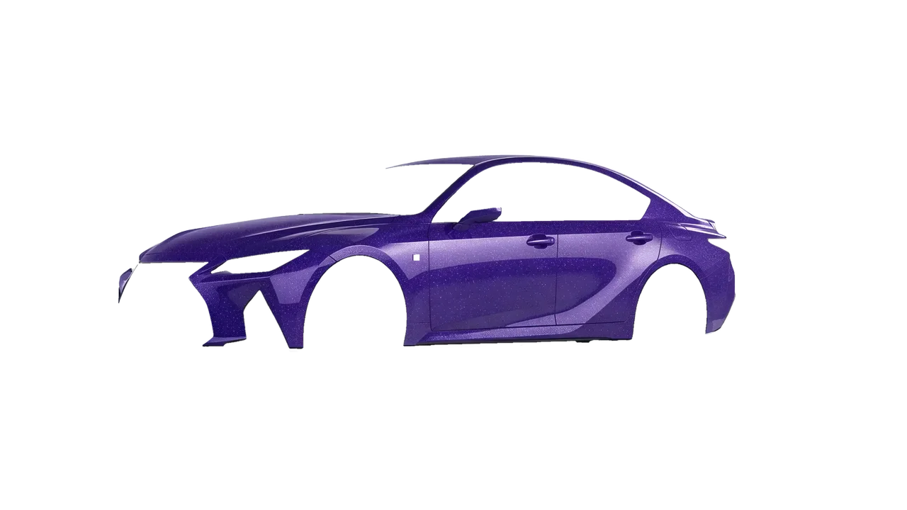 Lexus IS 350 F Sport 2021 wrapped in Purple (Avery Dennison SW900-587-D), front three-quarter view