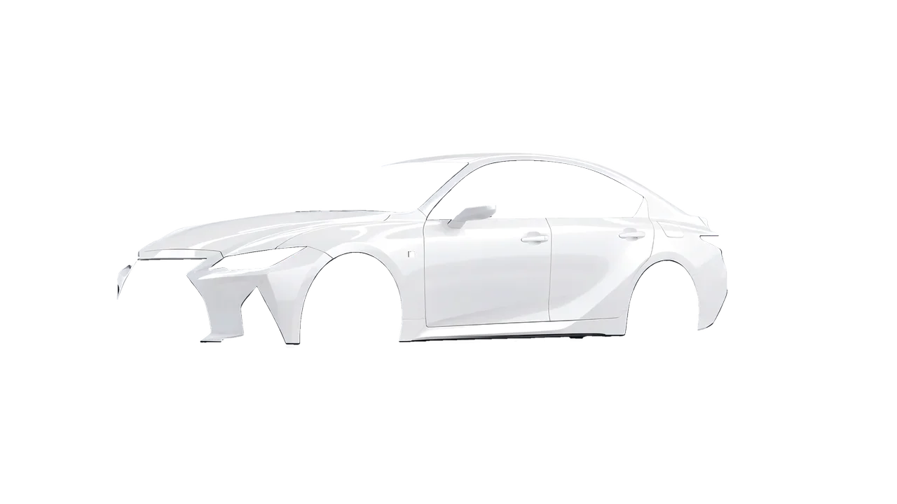 Lexus IS 350 F Sport 2021 wrapped in Gloss White (3M G10), front three-quarter view