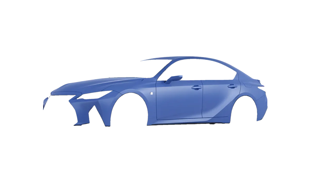 Lexus IS 350 F Sport 2021 wrapped in Dreamline Blue (Avery Dennison SW900-616-O), front three-quarter view