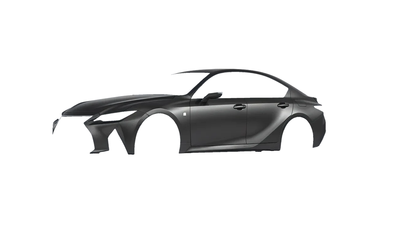 Lexus IS 350 F Sport 2021 wrapped in Black Rock Grey (Avery Dennison SW900-823-M), front three-quarter view