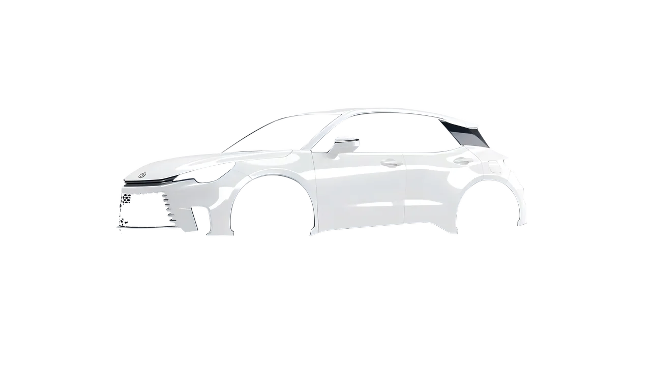 Lexus LBX 2024 wrapped in Gloss White (3M G10), front three-quarter view