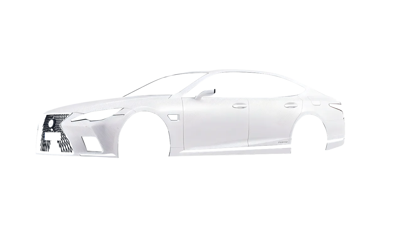 Lexus LS500H Hybrid 2022 wrapped in Carbon Fiber White (Avery Dennison SW900-115-X), front three-quarter view