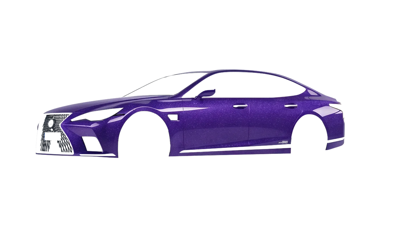 Lexus LS500H Hybrid 2022 wrapped in Purple (Avery Dennison SW900-587-D), front three-quarter view