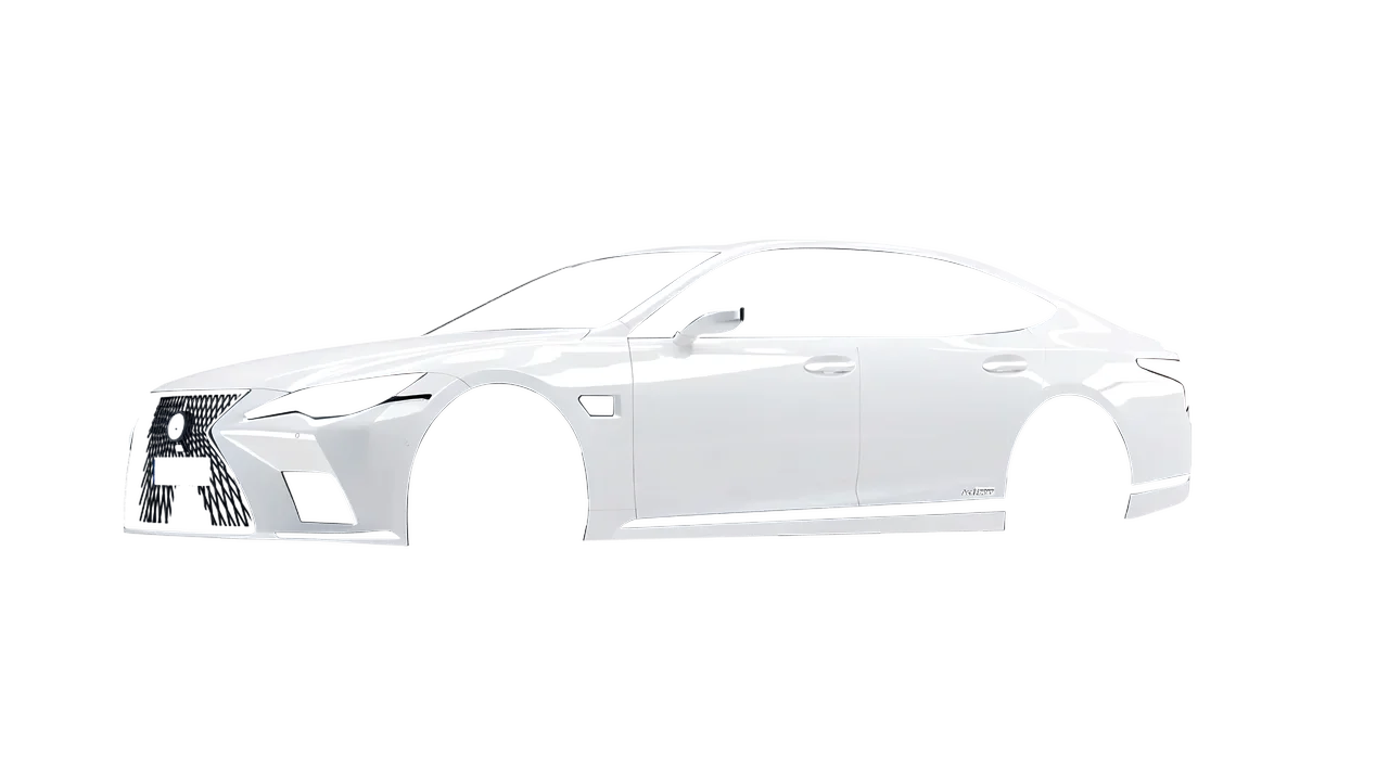 Lexus LS500H Hybrid 2022 wrapped in Gloss White (3M G10), front three-quarter view