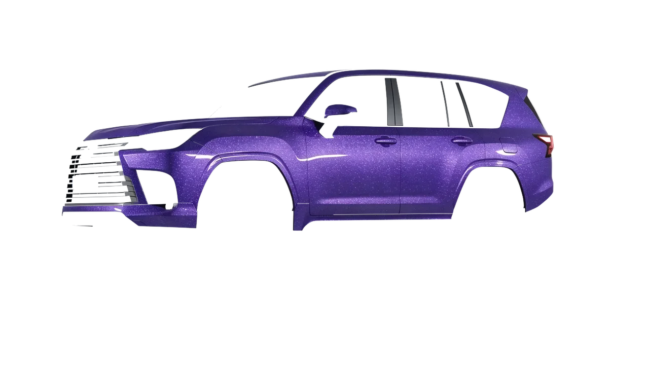 Lexus LX600 2022 wrapped in Purple (Avery Dennison SW900-587-D), front three-quarter view