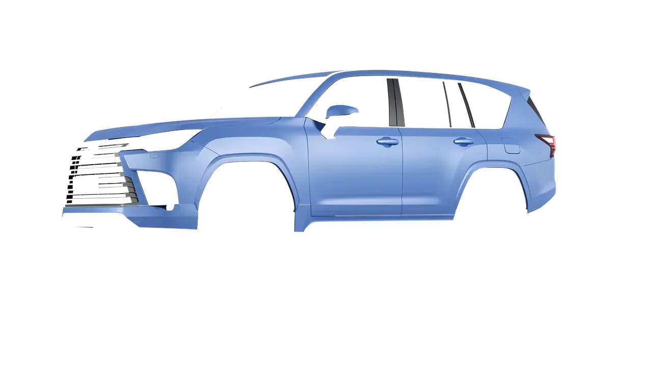 Lexus LX600 2022 wrapped in Dreamline Blue (Avery Dennison SW900-616-O), front three-quarter view