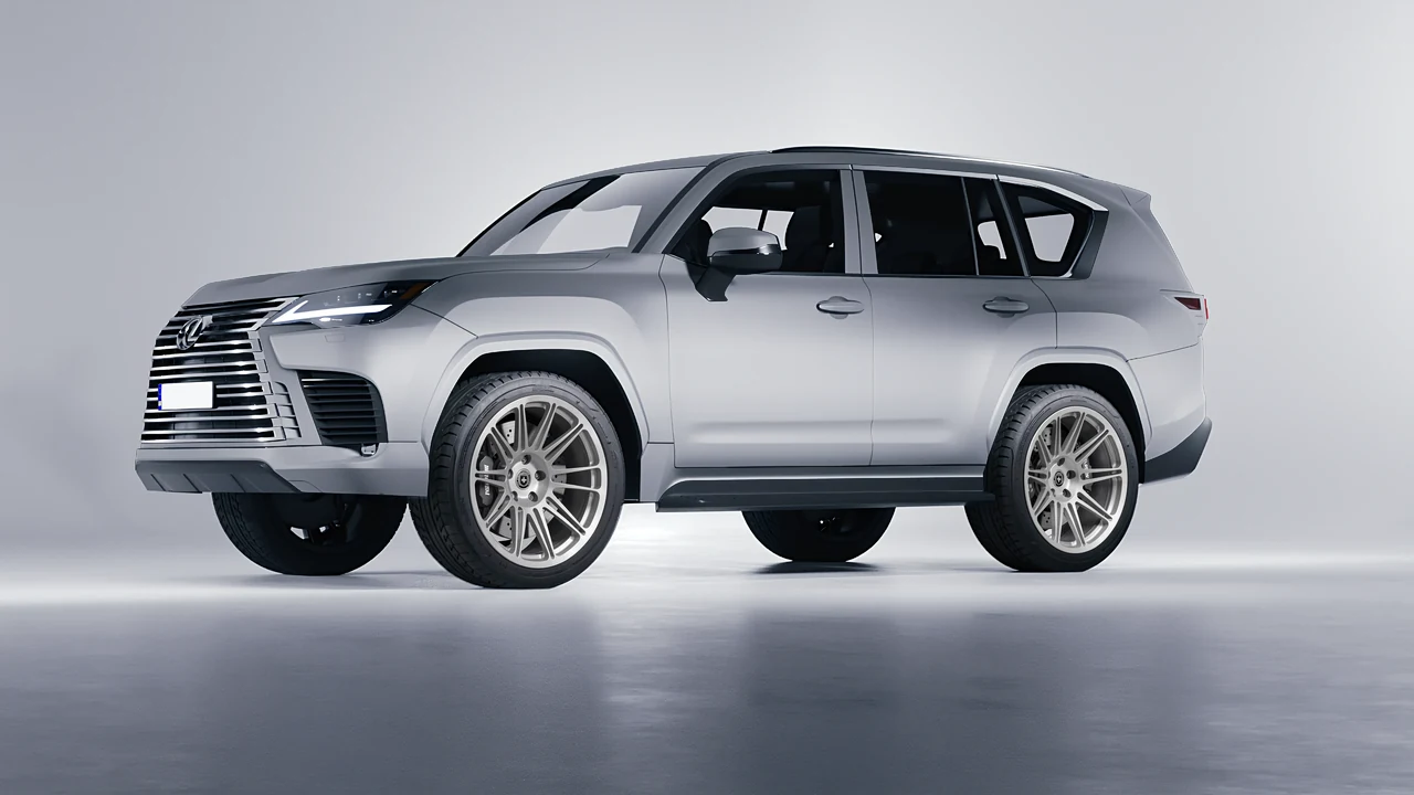 Lexus LX600 2022 on HRE Performance Wheels 301M forged wheels, front three-quarter view