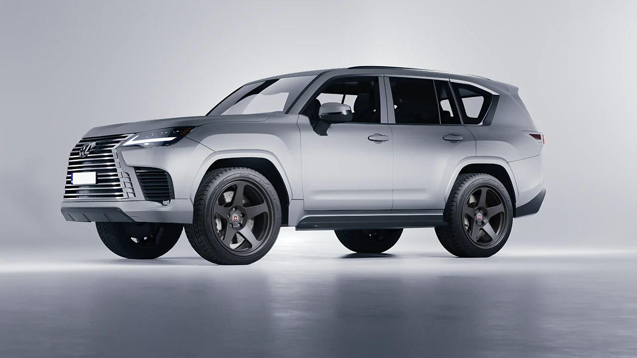 Lexus LX600 2022 on HRE Performance Wheels 305-GT forged wheels, front three-quarter view