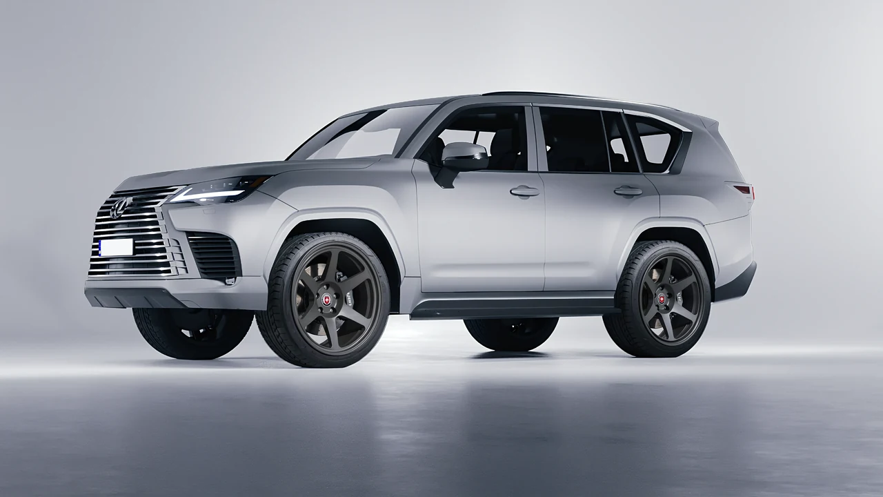 Lexus LX600 2022 on HRE Performance Wheels 306-GT forged wheels, front three-quarter view