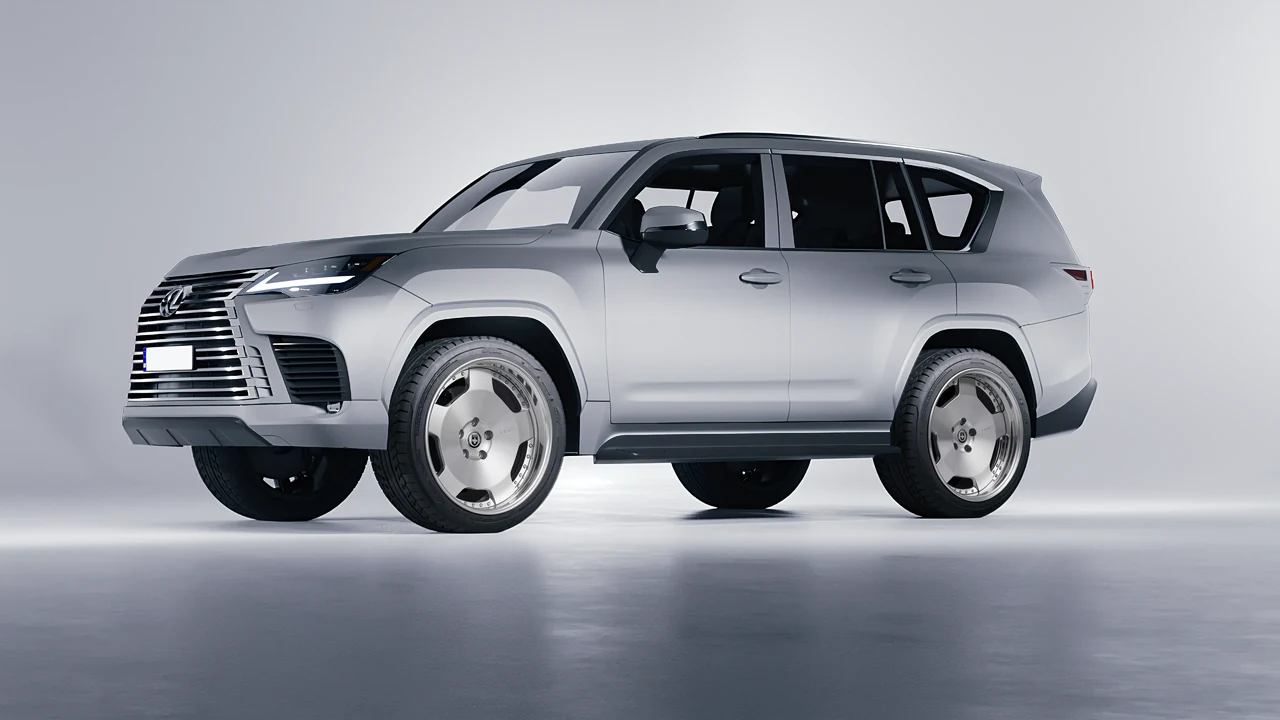 Lexus LX600 2022 on HRE Performance Wheels 544 forged wheels, front three-quarter view