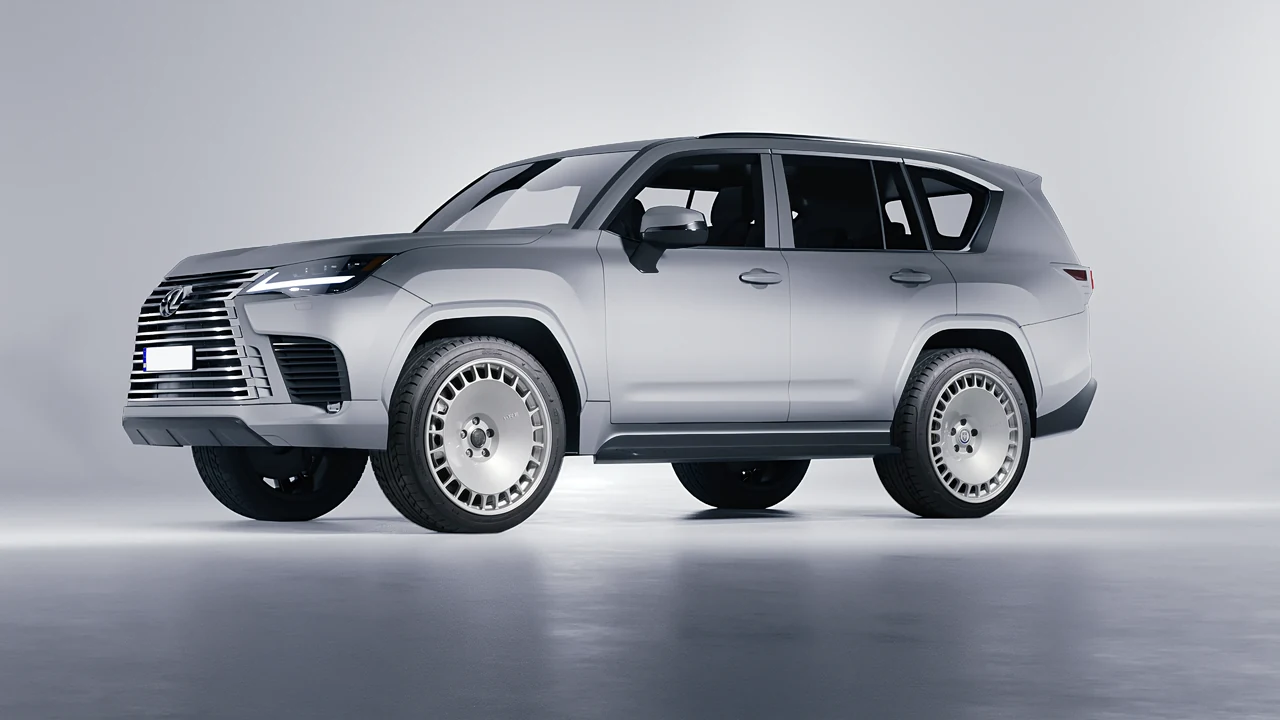Lexus LX600 2022 on HRE Performance Wheels 935M forged wheels, front three-quarter view