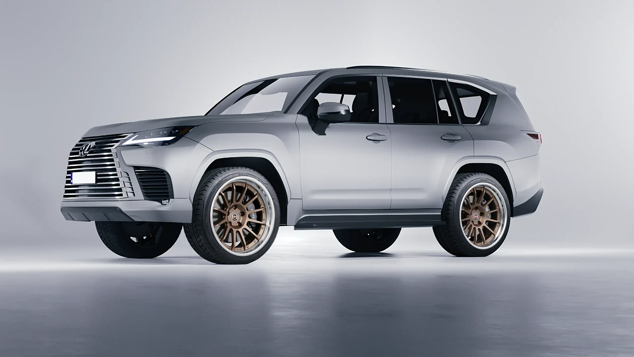 Lexus LX600 2022 on HRE Performance Wheels C109 forged wheels, front three-quarter view