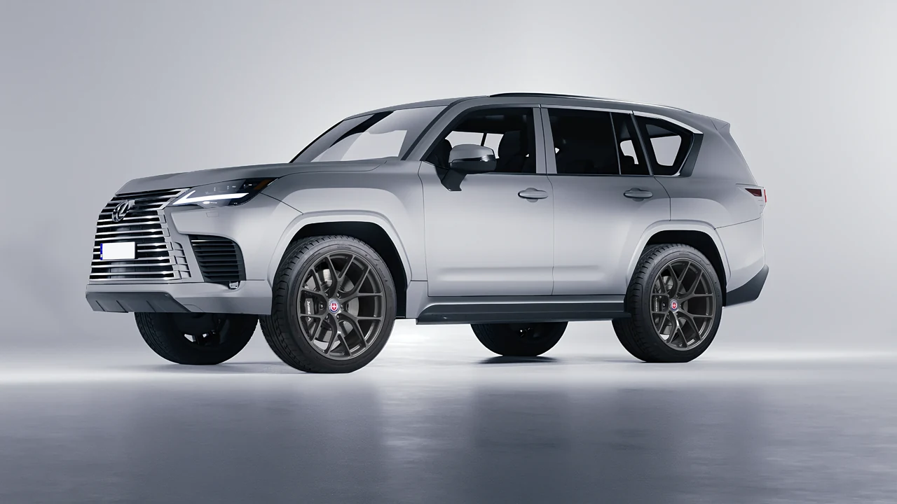 Lexus LX600 2022 on HRE Performance Wheels R161-Lightweight forged wheels, front three-quarter view