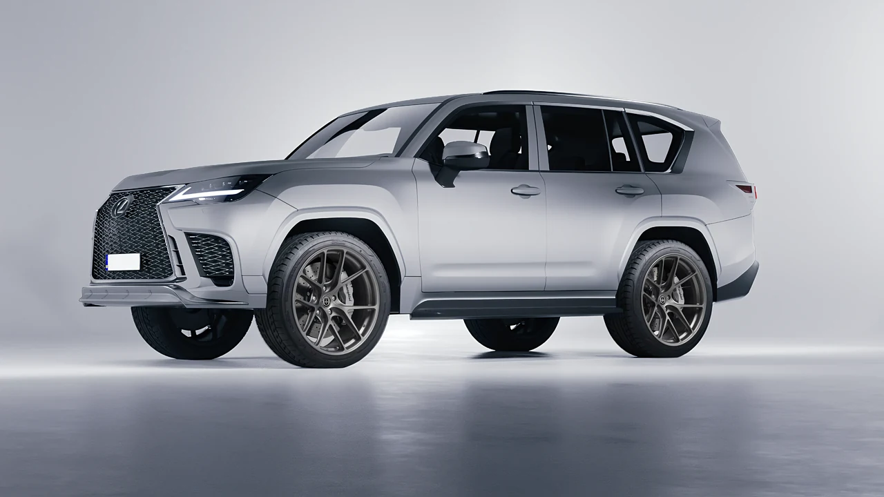 Lexus LX600 F Sport 2022 on HRE Performance Wheels R101-Lightweight forged wheels, front three-quarter view