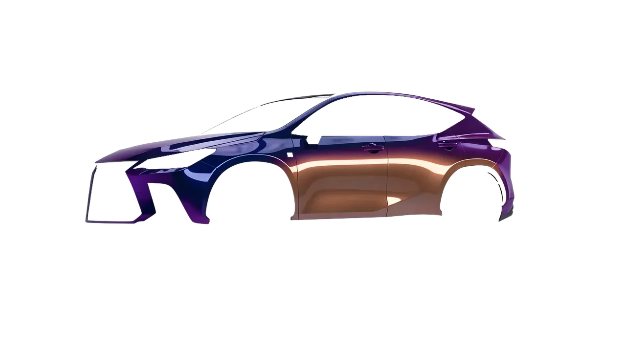 Lexus NX300 F Sport 2022 wrapped in Gloss Flip Deep Space (3M GP278), front three-quarter view