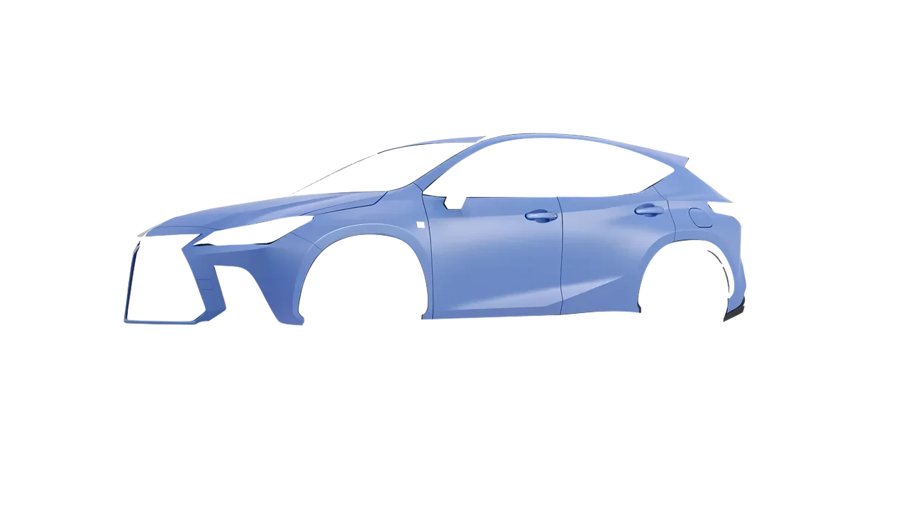 Lexus NX300 F Sport 2022 wrapped in Dreamline Blue (Avery Dennison SW900-616-O), front three-quarter view