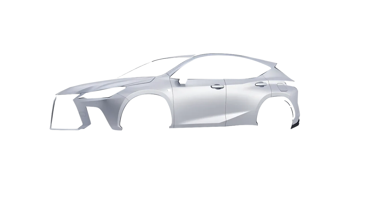 Lexus NX300 F Sport 2022 wrapped in Matte Silver (3M M21), front three-quarter view