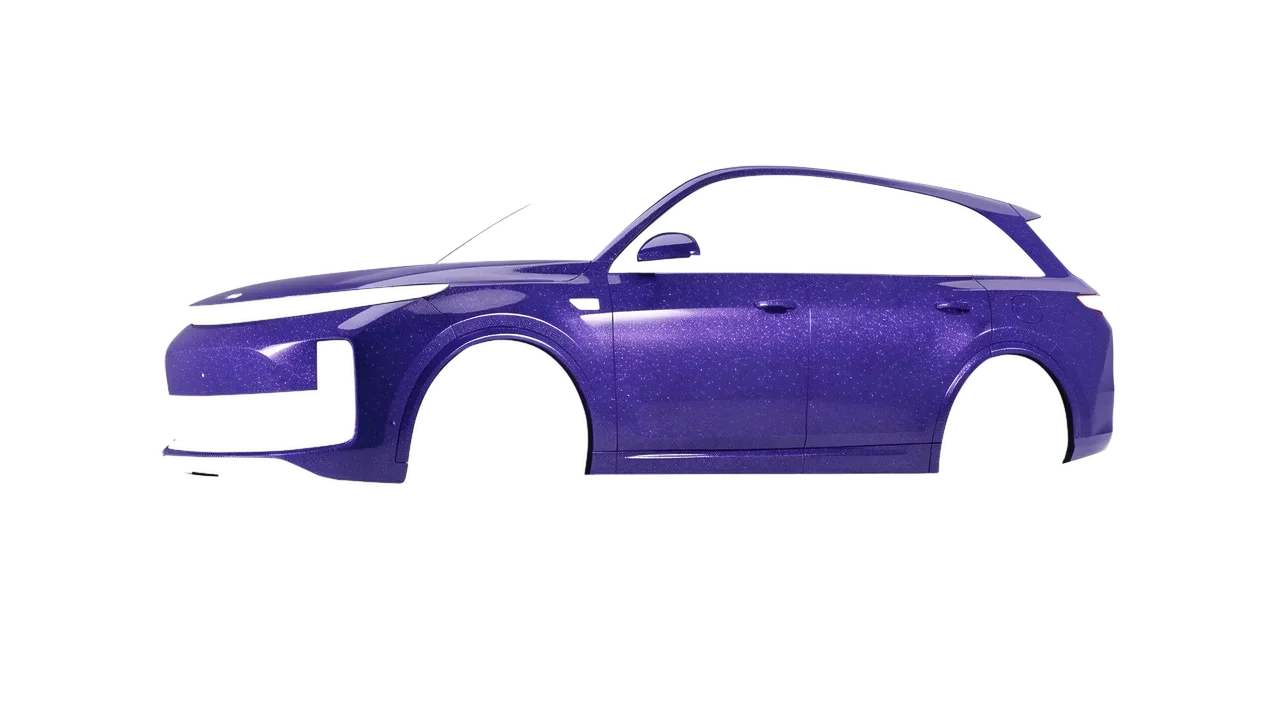 Lixiang Li L7 2025 wrapped in Purple (Avery Dennison SW900-587-D), front three-quarter view