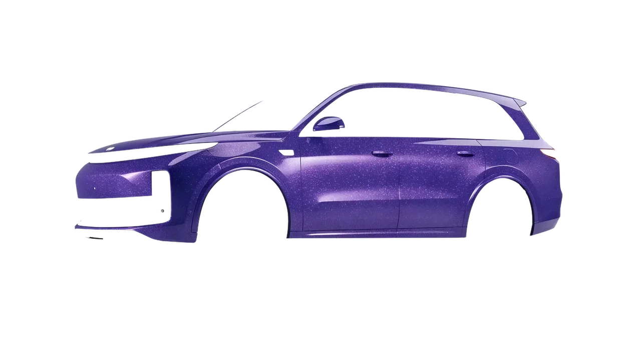 Lixiang Li L8 2025 wrapped in Purple (Avery Dennison SW900-587-D), front three-quarter view