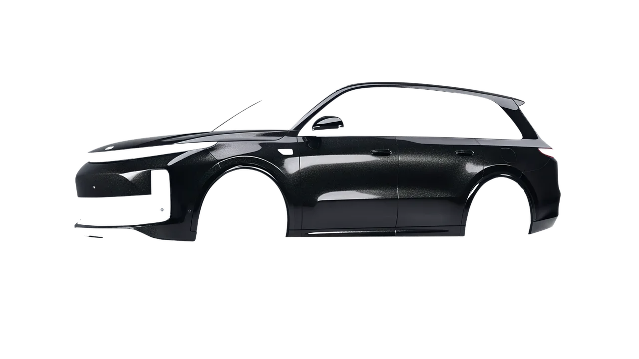 Lixiang Li L8 2025 wrapped in Mystery Black (Avery Dennison SW900-184-M), front three-quarter view
