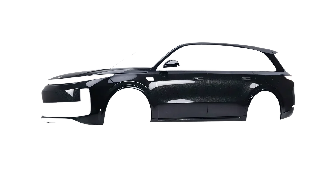 Lixiang Li L9 2025 wrapped in Mystery Black (Avery Dennison SW900-184-M), front three-quarter view