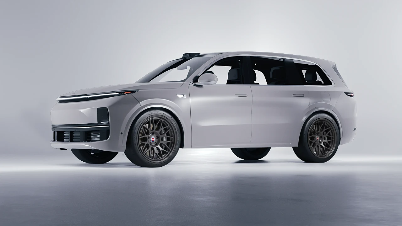 Lixiang Li L9 2025 on HRE Performance Wheels 300-GT forged wheels, front three-quarter view