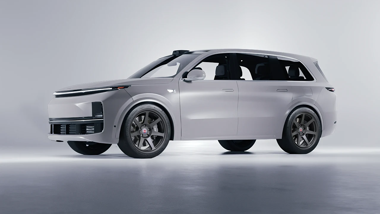 Lixiang Li L9 2025 on HRE Performance Wheels 307-GT forged wheels, front three-quarter view