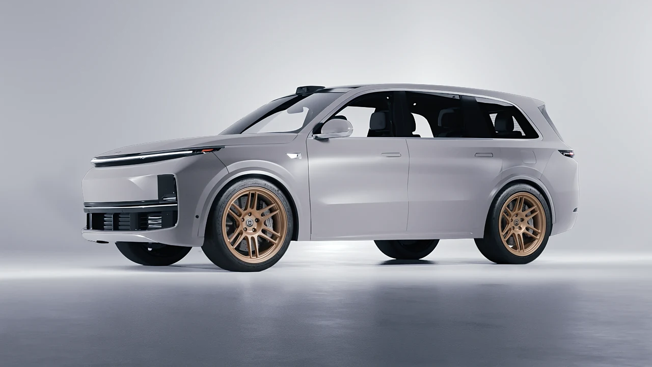 Lixiang Li L9 2025 on HRE Performance Wheels 312-GTS forged wheels, front three-quarter view