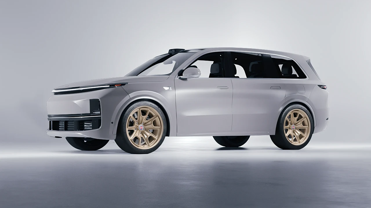 Lixiang Li L9 2025 on HRE Performance Wheels 427M forged wheels, front three-quarter view