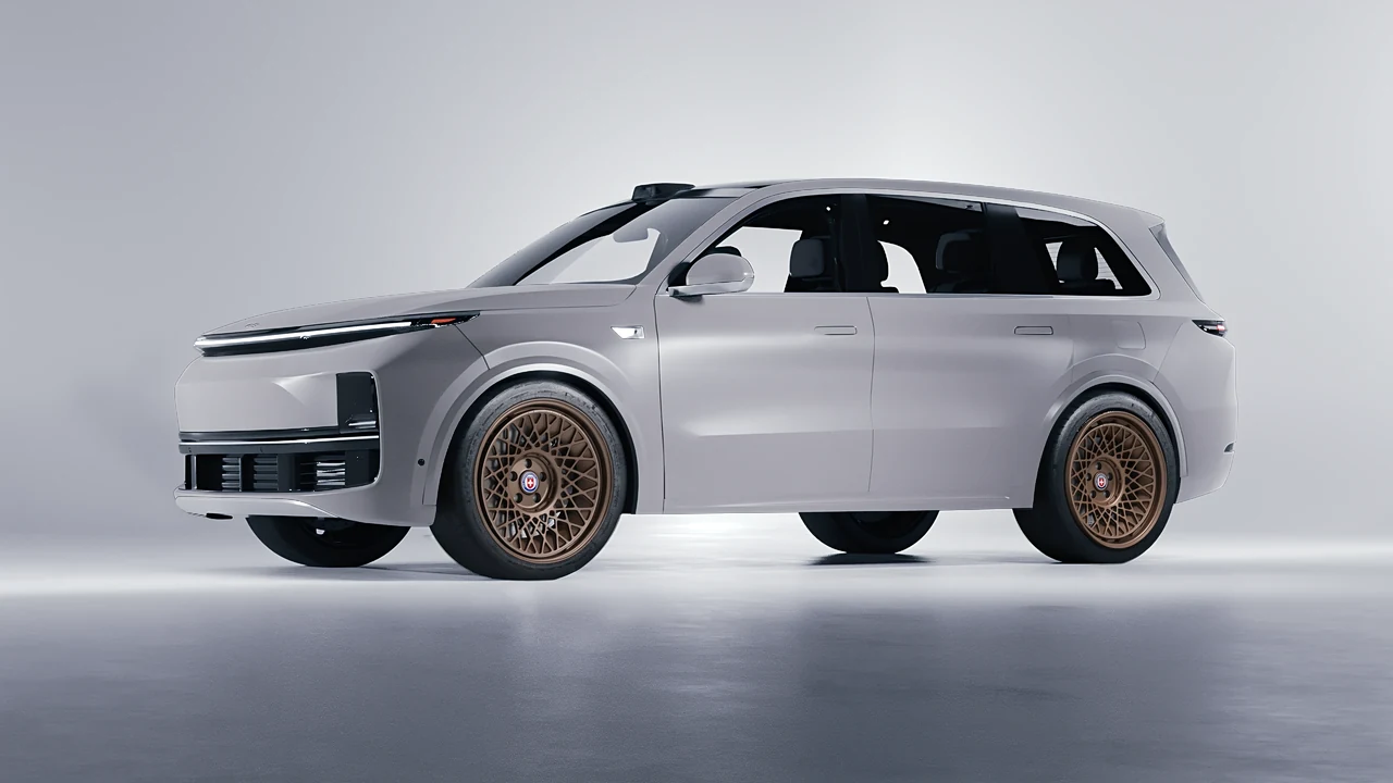 Lixiang Li L9 2025 on HRE Performance Wheels 501-GTM forged wheels, front three-quarter view