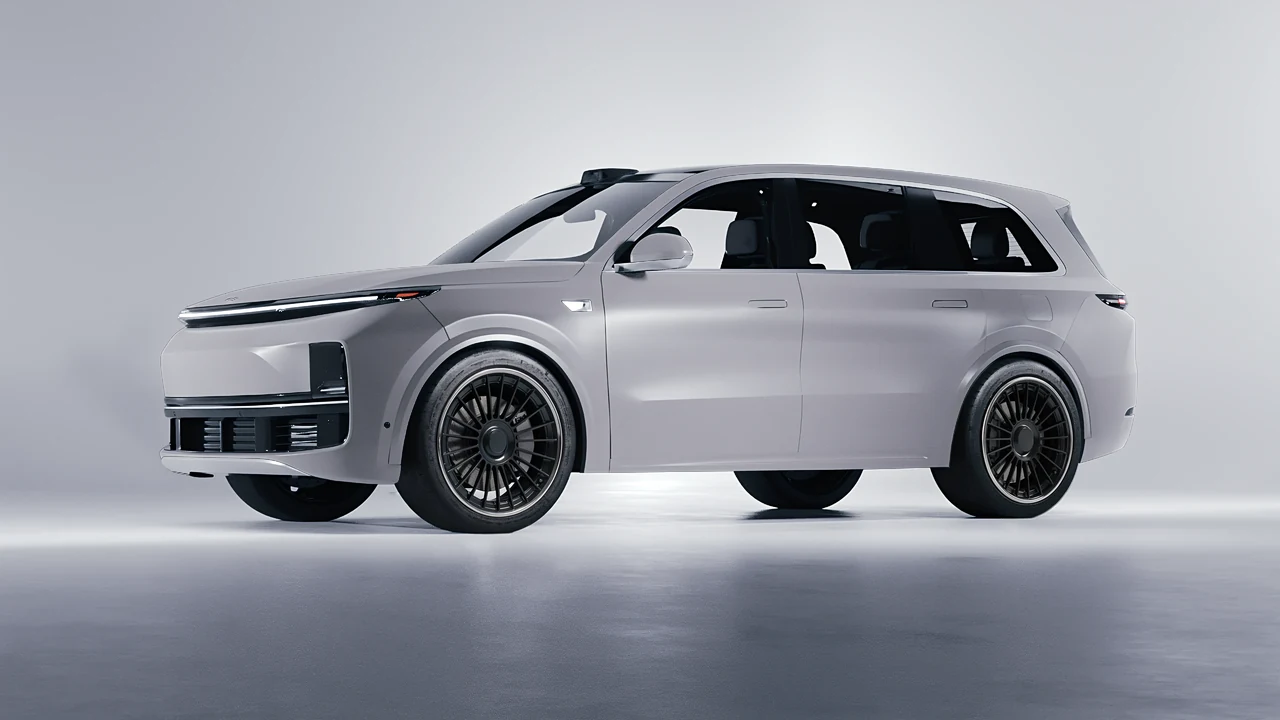 Lixiang Li L9 2025 on RDB LA Twenty Two forged wheels, front three-quarter view
