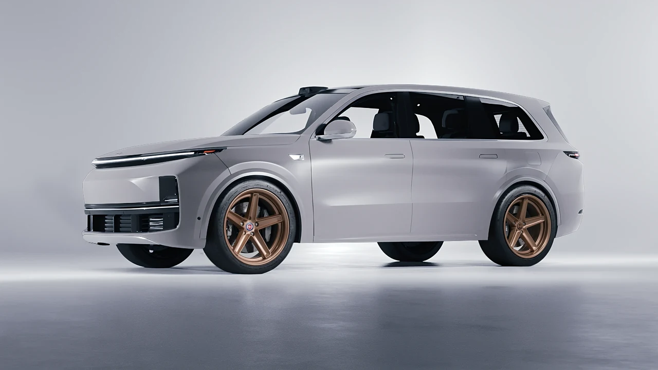 Lixiang Li L9 2025 on HRE Performance Wheels Tusk forged wheels, front three-quarter view