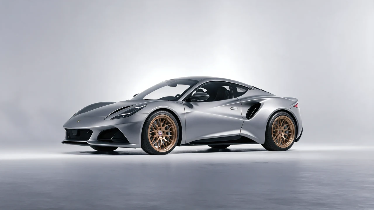 Lotus Emira 2022 on HRE Performance Wheels 300-GTS forged wheels, front three-quarter view
