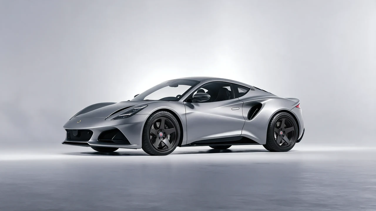 Lotus Emira 2022 on HRE Performance Wheels 305-GT forged wheels, front three-quarter view